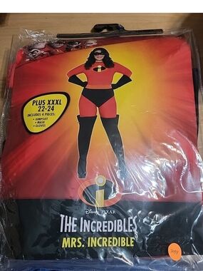 Disney Pixar Incredibles Mrs. Incredible Halloween Adult Size 22-24 #3098 #4519